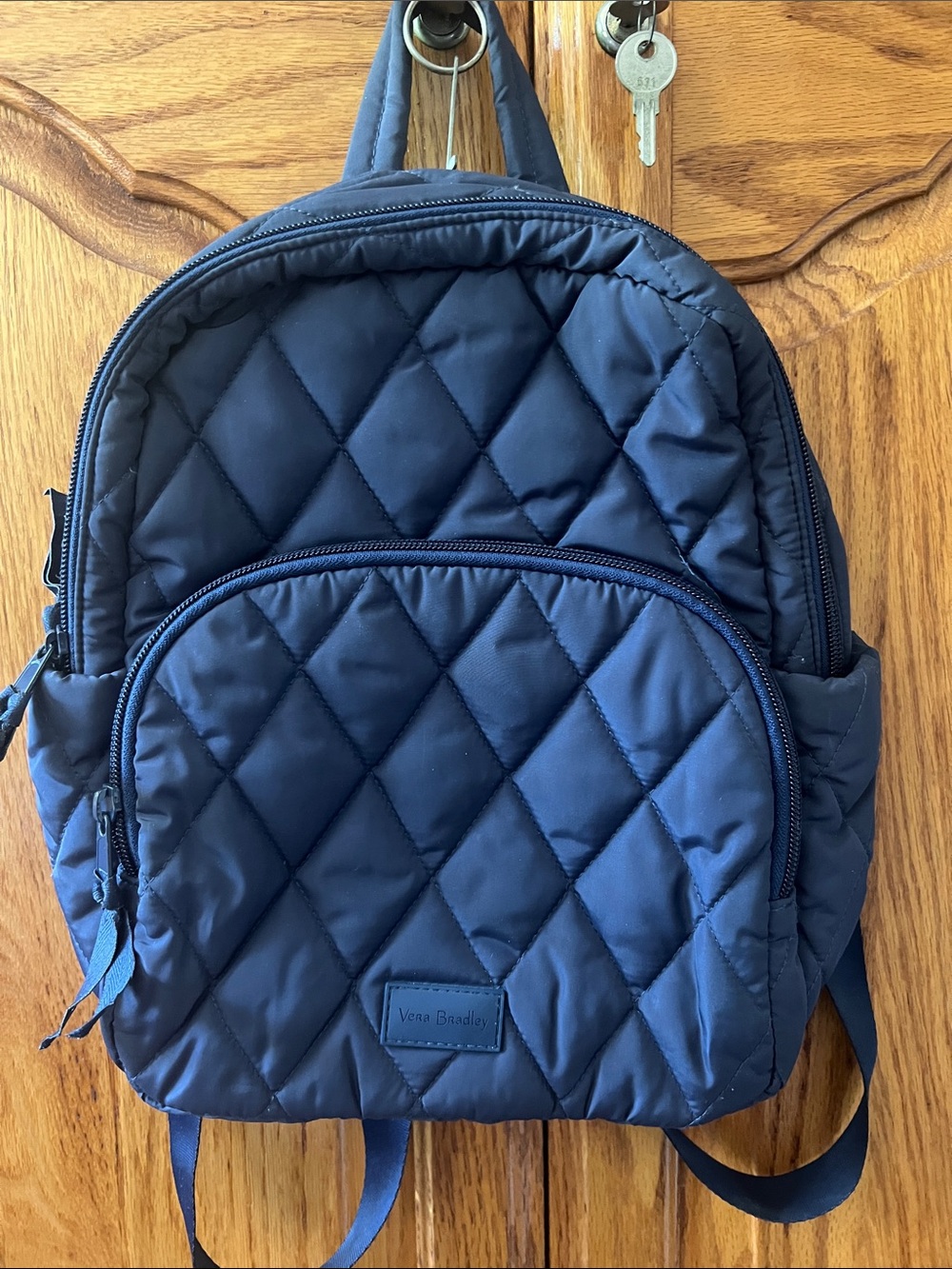 Vera Bradley Navy Quilted Mini Backpack
